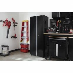 Husky Ready-to-Assemble 24-Gauge Steel Freestanding Garage Cabinet in Black (36 in. W x 72 in. H x 18 in. D) 19 Husky Ready-to-Assemble 24-Gauge Steel Freestanding Garage Cabinet in Black (36 in. W x 72 in. H x 18 in. D) -Tools Sales black husky free standing cabinets g3602t us 1d 1000