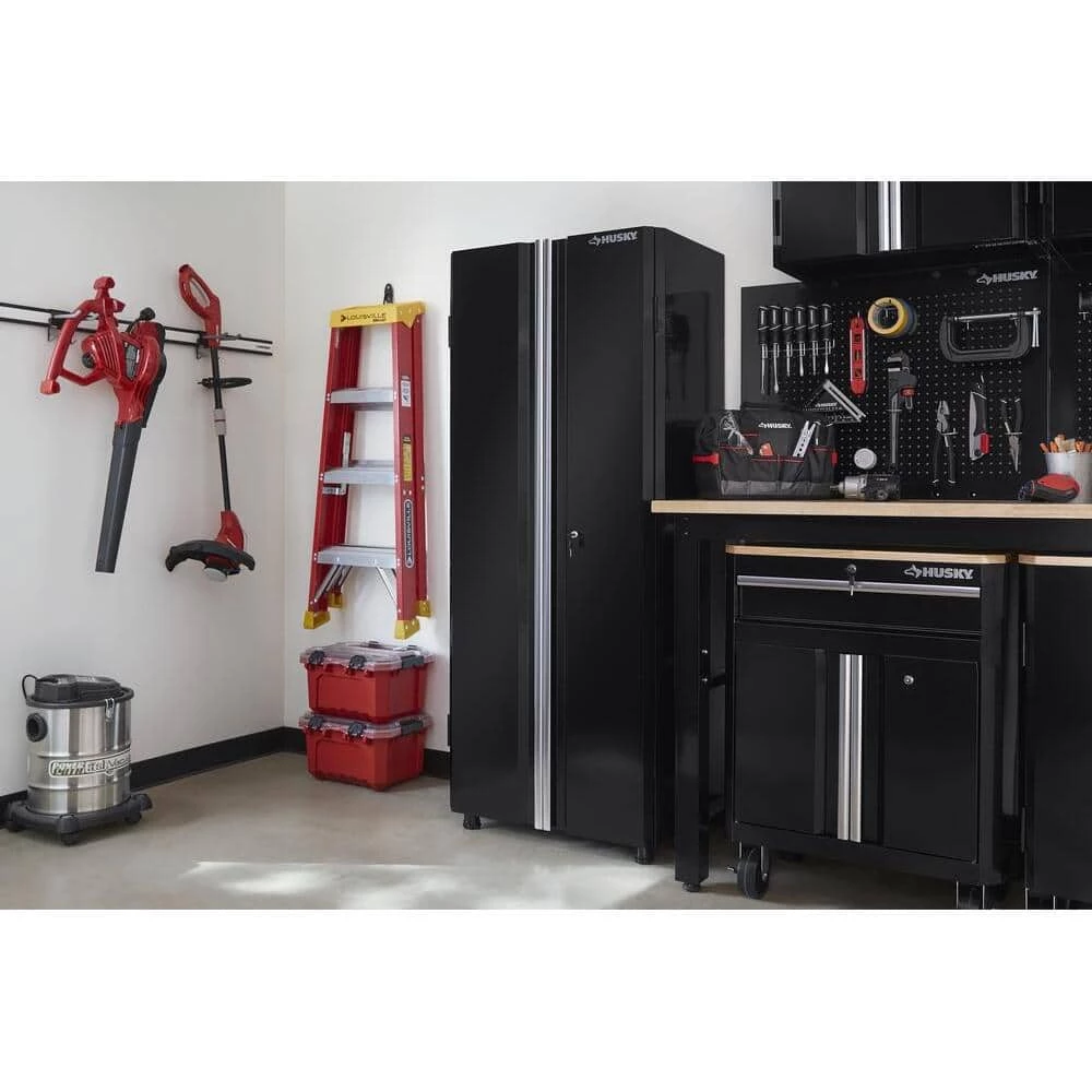 Husky Ready-to-Assemble 24-Gauge Steel Freestanding Garage Cabinet in Black (36 in. W x 72 in. H x 18 in. D) 7 Husky Ready-to-Assemble 24-Gauge Steel Freestanding Garage Cabinet in Black (36 in. W x 72 in. H x 18 in. D) - Image 5