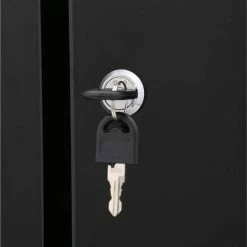 Husky Ready-to-Assemble 24-Gauge Steel Freestanding Garage Cabinet in Black (48 in. W x 72 in. H x 18 in. D) -Tools Sales black husky free standing cabinets g4802t us c3 1000