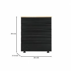 Husky Heavy Duty Welded 18-Gauge Steel 5-Drawer Garage Base Cabinet in Black (28 in. W x 32 in. H x 21.5 in. D) 17 Husky Heavy Duty Welded 18-Gauge Steel 5-Drawer Garage Base Cabinet in Black (28 in. W x 32 in. H x 21.5 in. D) -Tools Sales black husky free standing cabinets htc100007 1d 1000