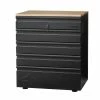 Husky Heavy Duty Welded 18-Gauge Steel 5-Drawer Garage Base Cabinet in Black (28 in. W x 32 in. H x 21.5 in. D) -Tools Sales black husky free standing cabinets htc100007 64 1000