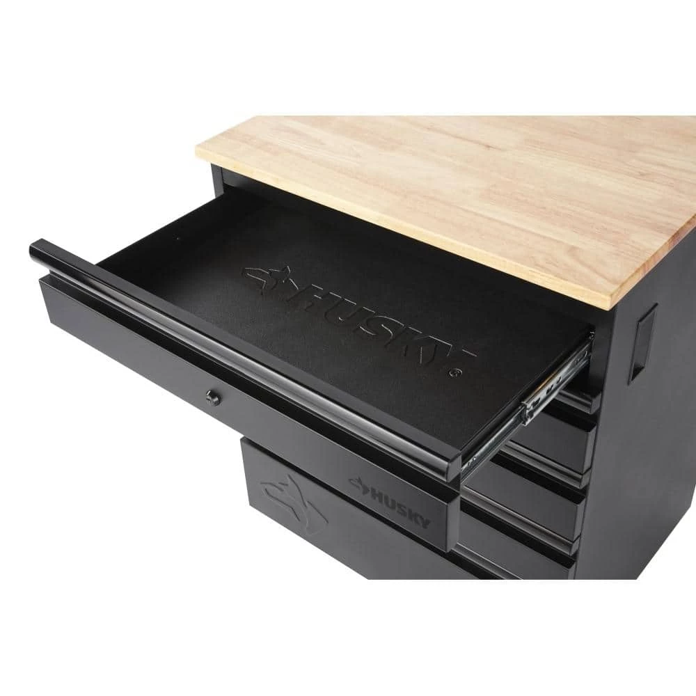 Husky Heavy Duty Welded 18-Gauge Steel 5-Drawer Garage Base Cabinet in Black (28 in. W x 32 in. H x 21.5 in. D) 8 Husky Heavy Duty Welded 18-Gauge Steel 5-Drawer Garage Base Cabinet in Black (28 in. W x 32 in. H x 21.5 in. D) - Image 6