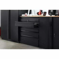 Husky Heavy Duty Welded 18-Gauge Steel 5-Drawer Garage Base Cabinet in Black (28 in. W x 32 in. H x 21.5 in. D) 23 Husky Heavy Duty Welded 18-Gauge Steel 5-Drawer Garage Base Cabinet in Black (28 in. W x 32 in. H x 21.5 in. D) -Tools Sales black husky free standing cabinets htc100007 d4 1000