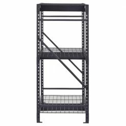 Husky 3-Tier Industrial Duty Steel Freestanding Garage Storage Shelving Unit in Black (65 in. W x 54 in. H x 24 in. D) -Tools Sales black husky freestanding shelving units n2w652454w3b 1d 1000
