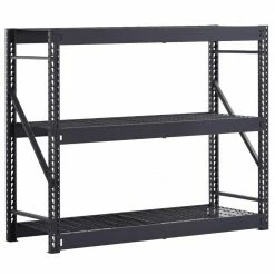 Husky 3-Tier Industrial Duty Steel Freestanding Garage Storage Shelving Unit in Black (65 in. W x 54 in. H x 24 in. D) -Tools Sales black husky freestanding shelving units n2w652454w3b 40 1000
