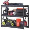 Husky 3-Tier Industrial Duty Steel Freestanding Garage Storage Shelving Unit in Black (65 in. W x 54 in. H x 24 in. D) -Tools Sales black husky freestanding shelving units n2w652454w3b 64 1000