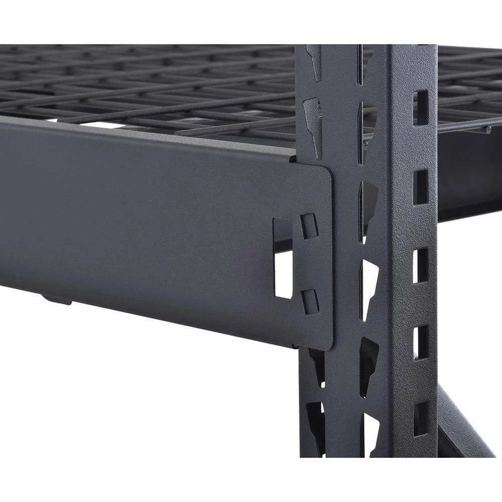 Husky 4-Tier Industrial Duty Steel Freestanding Garage Storage Shelving Unit in Black (77 in. W x 78 in. H x 24 in. D) 11 Husky 4-Tier Industrial Duty Steel Freestanding Garage Storage Shelving Unit in Black (77 in. W x 78 in. H x 24 in. D) - Image 10