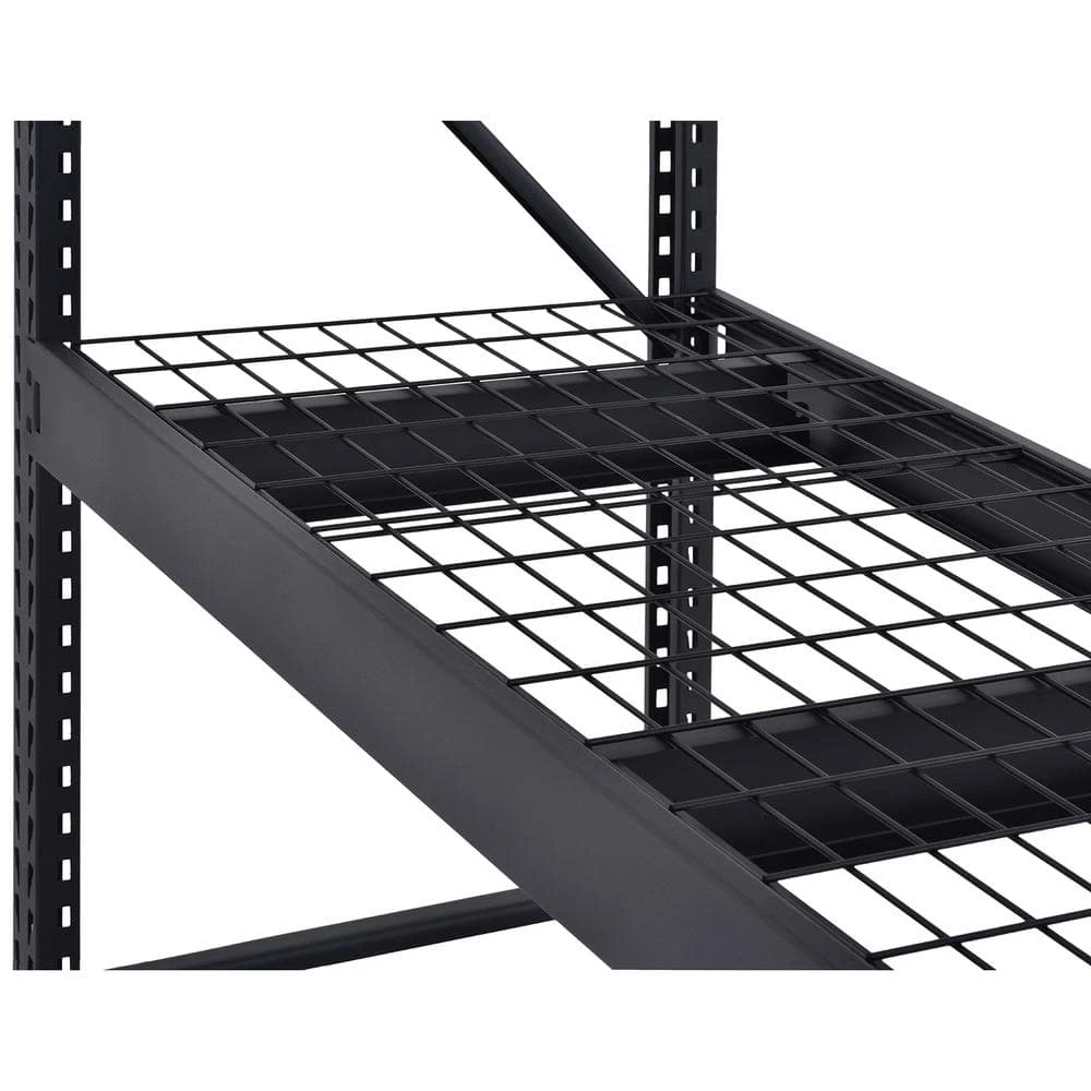 Husky 4-Tier Industrial Duty Steel Freestanding Garage Storage Shelving Unit in Black (77 in. W x 78 in. H x 24 in. D) 12 Husky 4-Tier Industrial Duty Steel Freestanding Garage Storage Shelving Unit in Black (77 in. W x 78 in. H x 24 in. D) - Image 11