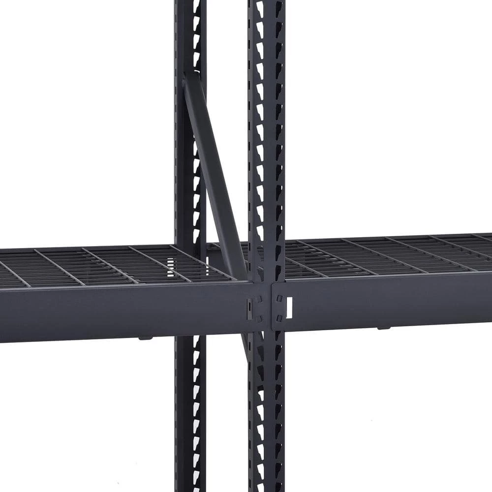 Husky 4-Tier Industrial Duty Steel Freestanding Garage Storage Shelving Unit in Black (77 in. W x 78 in. H x 24 in. D) 7 Husky 4-Tier Industrial Duty Steel Freestanding Garage Storage Shelving Unit in Black (77 in. W x 78 in. H x 24 in. D) - Image 6