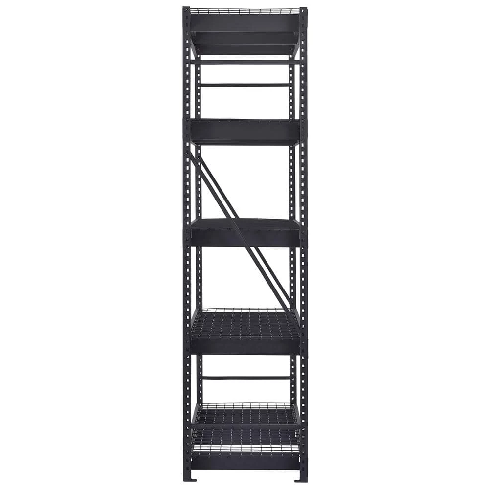 Husky 5-Tier Industrial Duty Steel Freestanding Garage Storage Shelving Unit in Black (90 in. W x 90 in. H x 24 in. D) 7 Husky 5-Tier Industrial Duty Steel Freestanding Garage Storage Shelving Unit in Black (90 in. W x 90 in. H x 24 in. D) - Image 5