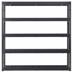 Husky 5-Tier Industrial Duty Steel Freestanding Garage Storage Shelving Unit in Black (90 in. W x 90 in. H x 24 in. D) 22 Husky 5-Tier Industrial Duty Steel Freestanding Garage Storage Shelving Unit in Black (90 in. W x 90 in. H x 24 in. D) -Tools Sales black husky freestanding shelving units n2w902490w5b 77 1000