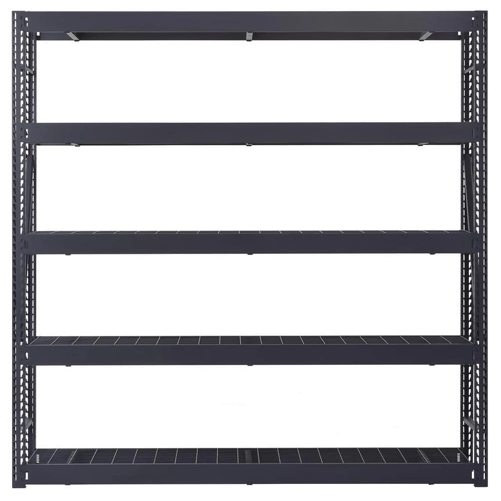 Husky 5-Tier Industrial Duty Steel Freestanding Garage Storage Shelving Unit in Black (90 in. W x 90 in. H x 24 in. D) 9 Husky 5-Tier Industrial Duty Steel Freestanding Garage Storage Shelving Unit in Black (90 in. W x 90 in. H x 24 in. D) - Image 7
