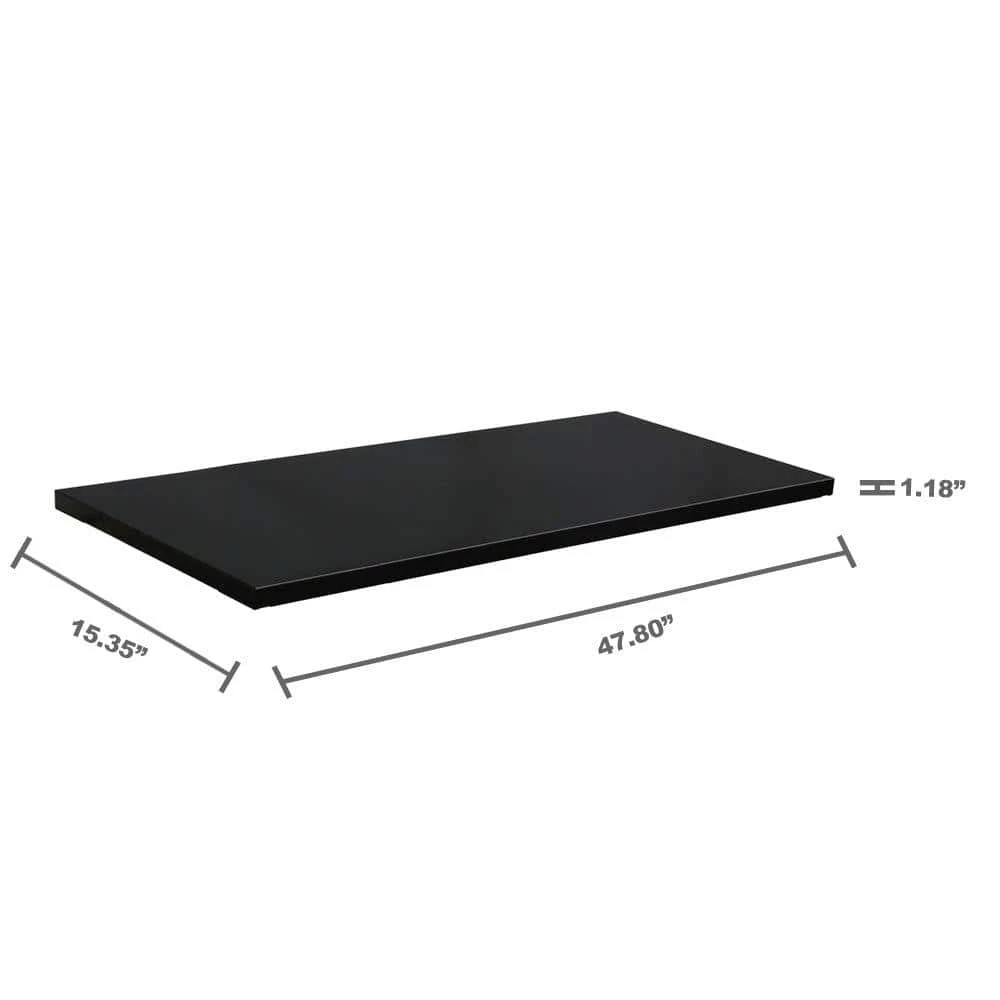 Husky 2-Pack Steel Shelf Set in Black (47 in. W x 15 in. D) for Ready-to-Assemble 48 in. Freestanding Garage Cabinet 5 Husky 2-Pack Steel Shelf Set in Black (47 in. W x 15 in. D) for Ready-to-Assemble 48 in. Freestanding Garage Cabinet - Image 3