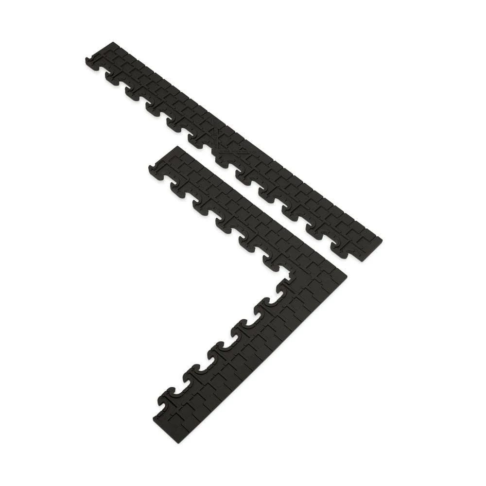 Husky 18.4 in. x 18.4 in. Black Commercial PVC Garage Flooring Trim Kit 4 Husky 18.4 in. x 18.4 in. Black Commercial PVC Garage Flooring Trim Kit - Image 2