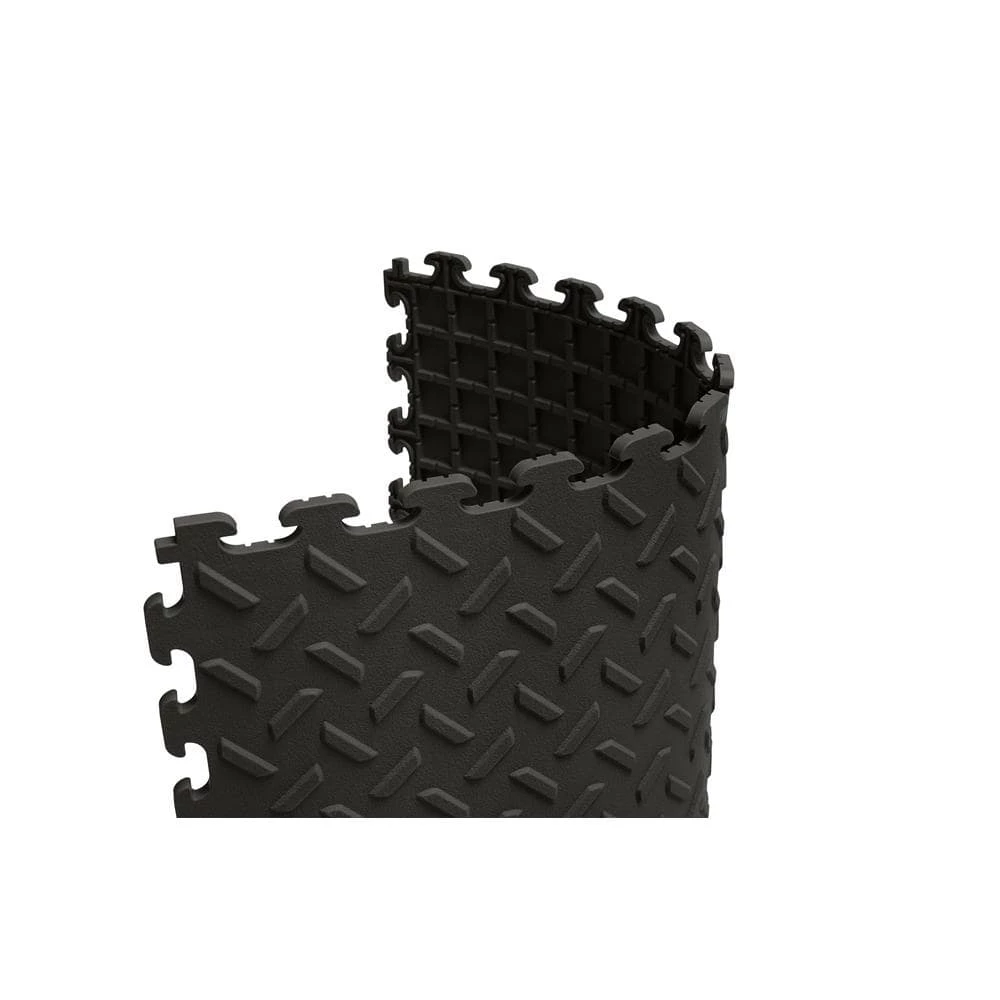 Husky 18.4 in. x 18.4 in. Black PVC Garage Flooring Tile (6-Pack) 5 Husky 18.4 in. x 18.4 in. Black PVC Garage Flooring Tile (6-Pack) - Image 3