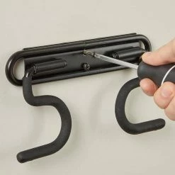 Husky 50 lbs. Heavy-Duty Wall-Mounted Double S-Hook with Mounting Hardware -Tools Sales black husky garage storage hooks 815300 fa 1000