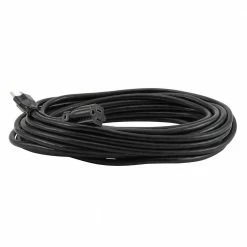 Husky 50 ft. 14/3 Oil Resistant Indoor/Outdoor Extension Cord, Black -Tools Sales black husky general purpose cords hd 277 614 40 1000