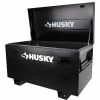 Husky 48 in. W x 24 in. D Steel Job Site Tool Box in Black -Tools Sales black husky jobsite boxes h48jsb 64 1000