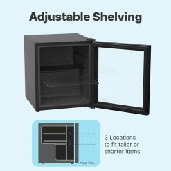 Husky 1.5 Cu. ft. Glass Door Freestanding Countertop Beverage Refrigerator with Reversible Door without Freezer (Black) 19 Husky 1.5 Cu. ft. Glass Door Freestanding Countertop Beverage Refrigerator with Reversible Door without Freezer (Black) -Tools Sales black husky mini fridges osfg011 bm 31 1000
