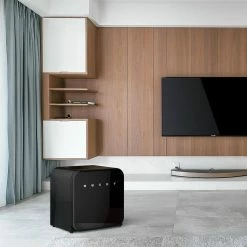 Husky 1.51 Cu. ft. 40-Can Retro Freestanding Quiet Compact Countertop Mini Fridge with Reversible Door without Freezer (Black) -Tools Sales black husky mini fridges osfr002 bm 1f 1000