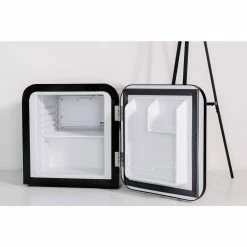 Husky 1.51 Cu. ft. 40-Can Retro Freestanding Quiet Compact Countertop Mini Fridge with Reversible Door without Freezer (Black) -Tools Sales black husky mini fridges osfr002 bm 40 1000