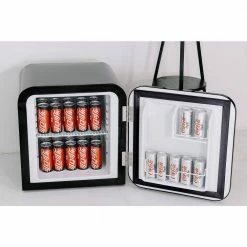 Husky 1.51 Cu. ft. 40-Can Retro Freestanding Quiet Compact Countertop Mini Fridge with Reversible Door without Freezer (Black) -Tools Sales black husky mini fridges osfr002 bm 44 1000