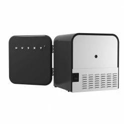 Husky 1.51 Cu. ft. 40-Can Retro Freestanding Quiet Compact Countertop Mini Fridge with Reversible Door without Freezer (Black) -Tools Sales black husky mini fridges osfr002 bm 66 1000