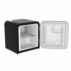 Husky 1.51 Cu. ft. 40-Can Retro Freestanding Quiet Compact Countertop Mini Fridge with Reversible Door without Freezer (Black) -Tools Sales black husky mini fridges osfr002 bm c3 1000