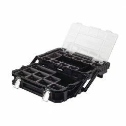 Husky 22 in. 22-Compartment Connect Cantilever Organizer for Small Parts Organizer -Tools Sales black husky modular tool storage systems 230379 1f 1000
