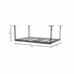 Husky Adjustable Height Overhead Ceiling Mount Garage Rack in Black (42 in. H x 96 in. W x 32 in. D) 20 Husky Adjustable Height Overhead Ceiling Mount Garage Rack in Black (42 in. H x 96 in. W x 32 in. D) -Tools Sales black husky overhead garage storage acr3296b p a0 1000