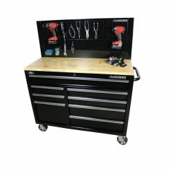 Husky 46 in. Pegboard Back Wall for Mobile Workbench -Tools Sales black husky pegboards d6tc09001 31 1000