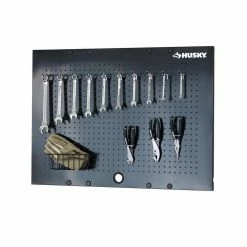 Husky 2-Pack Steel Pegboard Set in Black (36 in. W x 26 in. H) for Ready-to-Assemble Steel Garage Storage System -Tools Sales black husky pegboards g3600ap us 1d 1000