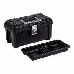 Husky 16 in. Black Plastic Portable Tool Box with Metal Latches -Tools Sales black husky portable tool boxes 235574 1f 1000