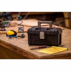 Husky 16 in. Black Plastic Portable Tool Box with Metal Latches -Tools Sales black husky portable tool boxes 235574 c3 1000