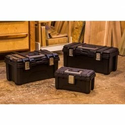 Husky 16 in. Black Plastic Portable Tool Box with Metal Latches -Tools Sales black husky portable tool boxes 235574 fa 1000