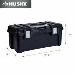 Husky 26 in. Black Plastic Portable Tool Box with Metal Latches -Tools Sales black husky portable tool boxes 235580 40 1000