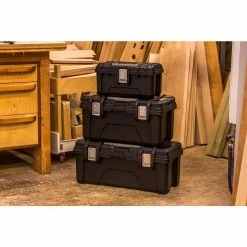 Husky 26 in. Black Plastic Portable Tool Box with Metal Latches -Tools Sales black husky portable tool boxes 235580 76 1000