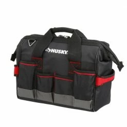 Husky 14 in. Large Mouth Tool Bag 19 Husky 14 in. Large Mouth Tool Bag -Tools Sales black husky tool bags 67125 02 44 1000