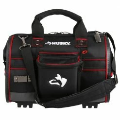 Husky 16 in. Large Mouth Tool Bag with Tool Wall -Tools Sales black husky tool bags 67126 02 1f 1000