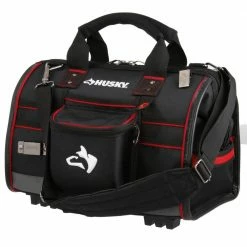Husky 16 in. Large Mouth Tool Bag with Tool Wall -Tools Sales black husky tool bags 67126 02 44 1000