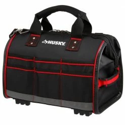 Husky 16 in. Large Mouth Tool Bag with Tool Wall -Tools Sales black husky tool bags 67126 02 fa 1000