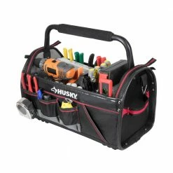 Husky 20 in. Pro Tool Tote with Removable Tool Wall -Tools Sales black husky tool bags 67129 02 4f 1000