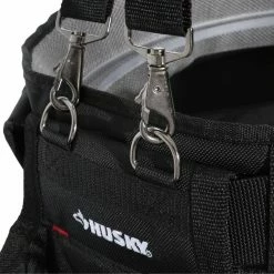 Husky 2-Bag 18 -Pocket Black Framer's Suspension Rig Work Tool Belt with Suspenders -Tools Sales black husky tool belts hd00116 th 66 1000