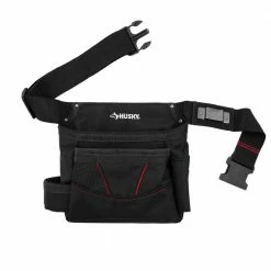 Husky 6-Pocket Black Tool Belt Pouch