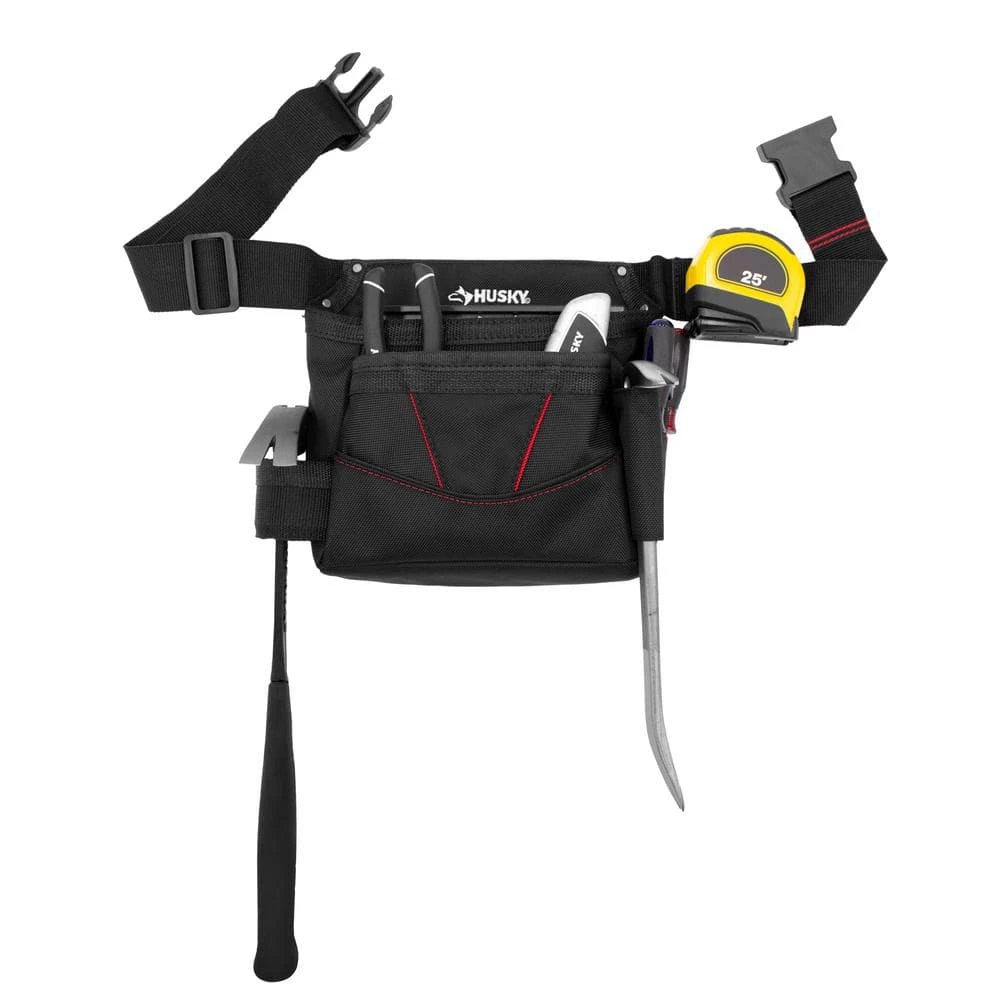 Husky 6-Pocket Black Tool Belt Pouch 4 Husky 6-Pocket Black Tool Belt Pouch - Image 2