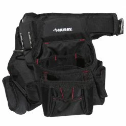 Husky 2-Bag 10-Pocket Black Contractor's Work Tool Belt 15 Husky 2-Bag 10-Pocket Black Contractor's Work Tool Belt -Tools Sales black husky tool belts hd858759 th 1f 1000