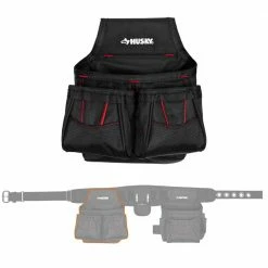 Husky 2-Bag 10-Pocket Black Contractor's Work Tool Belt 14 Husky 2-Bag 10-Pocket Black Contractor's Work Tool Belt -Tools Sales black husky tool belts hd858759 th 4f 1000