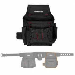 Husky 2-Bag 10-Pocket Black Contractor's Work Tool Belt 13 Husky 2-Bag 10-Pocket Black Contractor's Work Tool Belt -Tools Sales black husky tool belts hd858759 th c3 1000