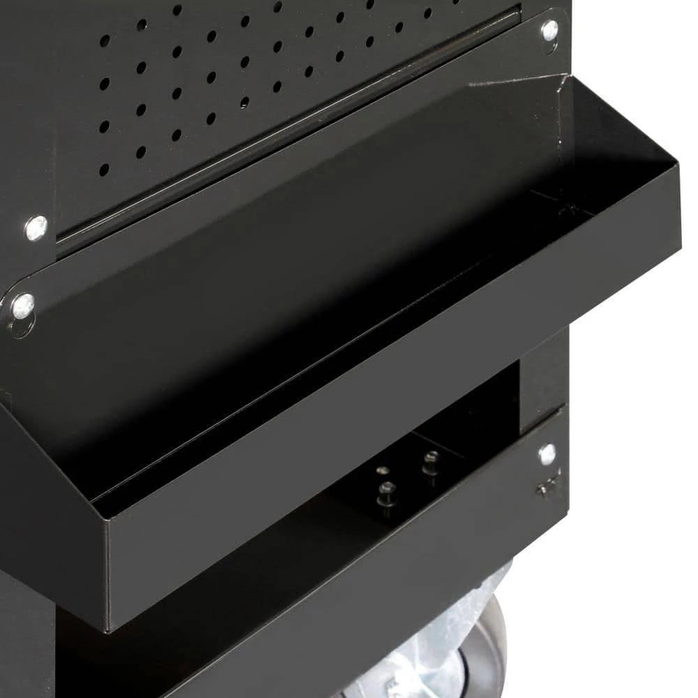 Husky 33 in 4-Drawer Mechanics Cart with Extended Side Table and Bottle Tray 14 Husky 33 in 4-Drawer Mechanics Cart with Extended Side Table and Bottle Tray - Image 12