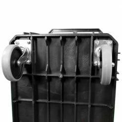 Husky 2-Tier Plastic 4-Wheeled Service Cart in Black with 500 lb. Capacity -Tools Sales black husky utility carts 410 113 0111 4f 1000